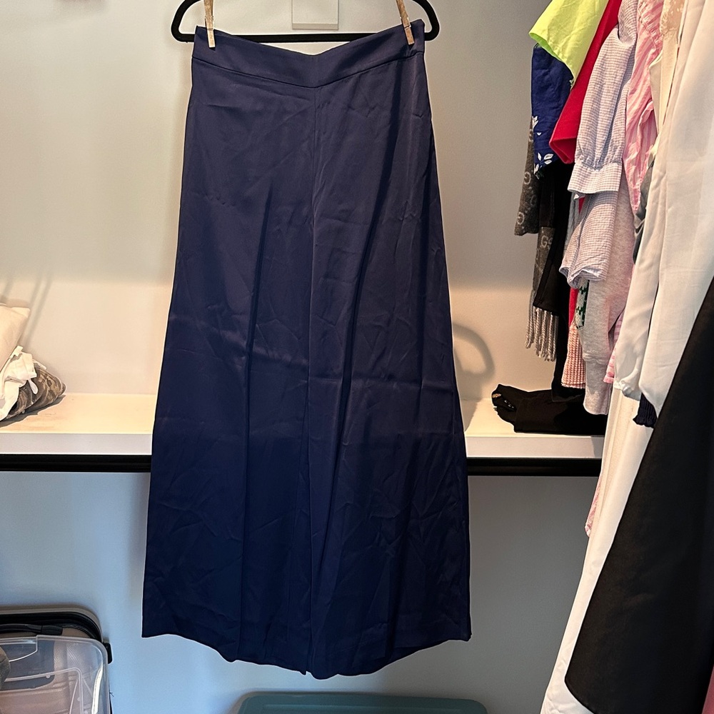 Ann Taylor Navy Full-Length Maxi Skirt